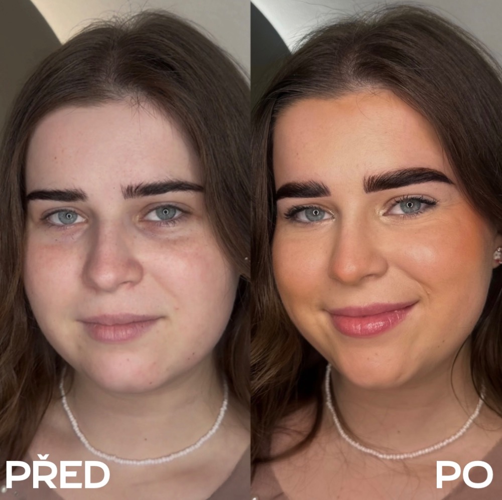 Laminace obočí Plzeň -před a po