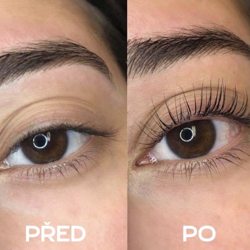 Laminace řas před a po- kosmetička Plzeň
