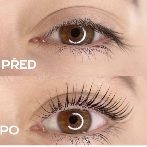 Laminace řas před a po- kosmetička Plzeň